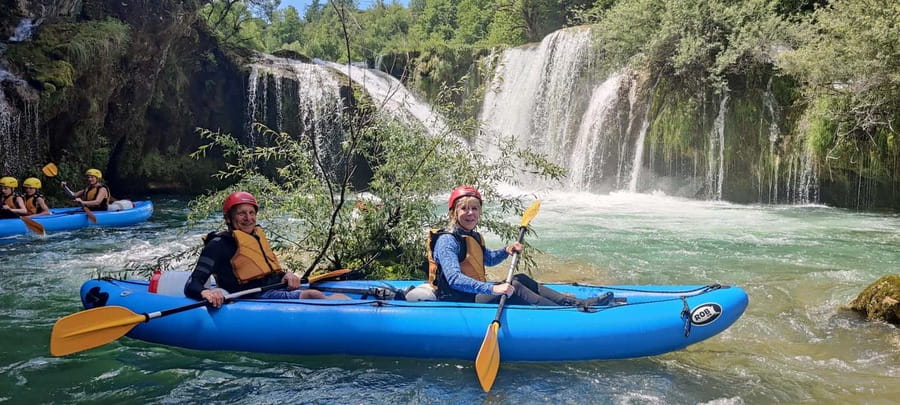 Kayaking Mreznica Waterfalls in Natural Monument - Choosing the right waterfall jump