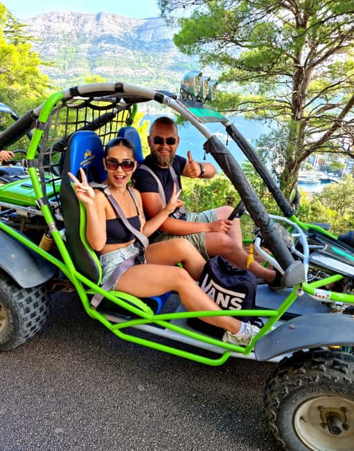 Korcula: Buggy Safari with Local Food and Wine Tasting - Riding through olive groves, vineyards, and island roads
