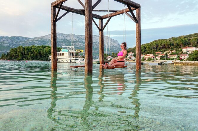 Korcula Island Private Sea Kayaking Tour with lunch - Paddling out from Lumbarda