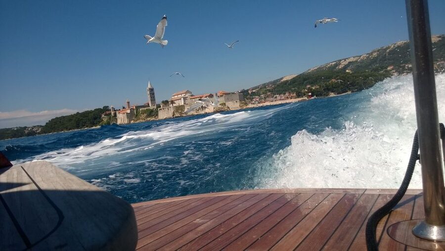 Krk:Rab & Pag Boat Trip with Swimming & City Tour with lunch - The return cruise to Krk