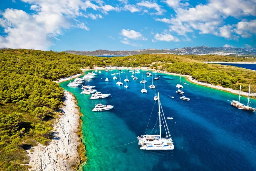 Makarska: 5-Islands Tour, Blue Cave, Vis, Hvar & Brač - Stiniva Cove is a quick coastal spectacle