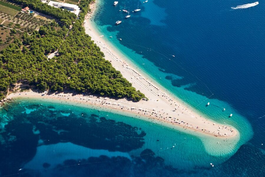 Makarska: Golden Horn Beach & Secluded Bays Speedboat Tour - Leaving Makarska Marina for Brač