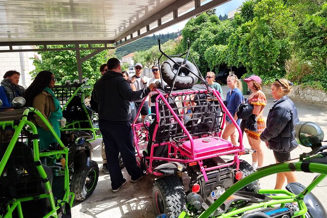 (Official) Korcula Buggy: Our History, Food & Wine (Ana & Branko) - Pržina Beach gives the tour a swimming break