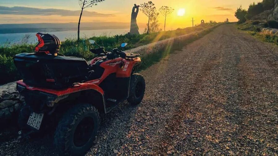 Omiš/Split Expedition: 65 km Quad Tour to Hidden Waterfalls - Velika Gubavica viewpoints and Zadvarje village