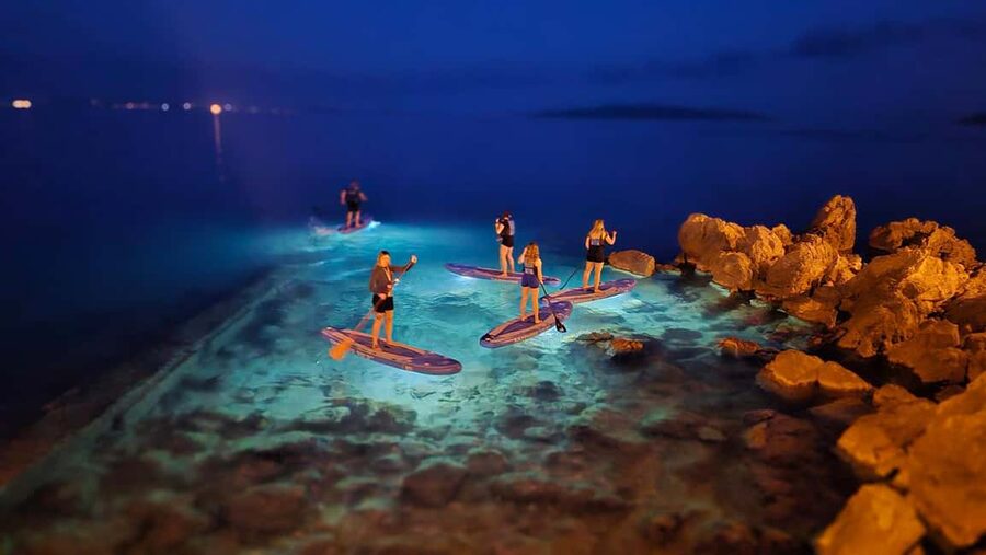 Opatija: Guided SUP Paddleboarding Adventure at Night - Learning the basics before sunset