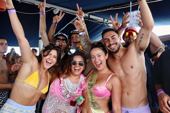 Out to Sea Split Boat Party w/ Blue Lagoon Swim, Dj & Afterparty - The top deck is the heart of the experience
