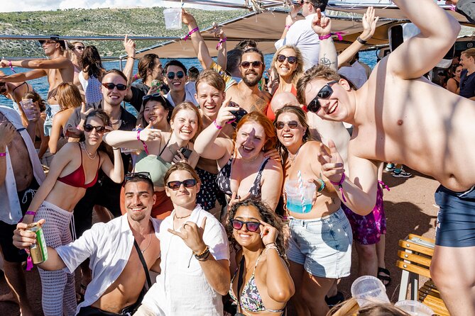 Out to Sea Split Boat Party w/ Blue Lagoon Swim, Dj & Afterparty - Drinks, food, and what your $48.37 covers