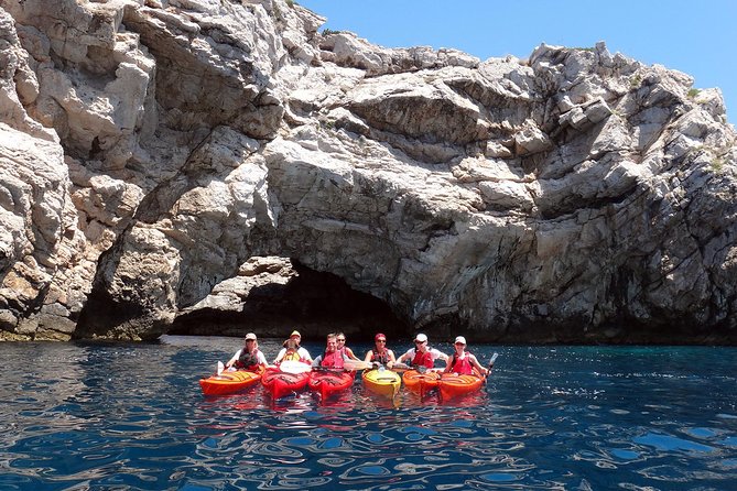 Private tour: Sea Kayaking & Snorkeling to Green Cave on Sipan island from Lopud - Under the stone arch on Sipan
