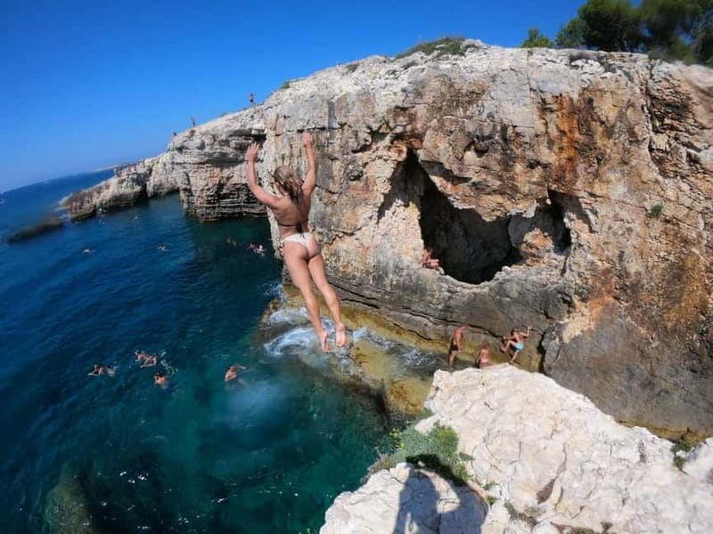 Pula: Cave Kayak, Snorkeling, Cliff Jumping All-in-one Tour - Swimming and snorkeling inside Kolombarica Cave
