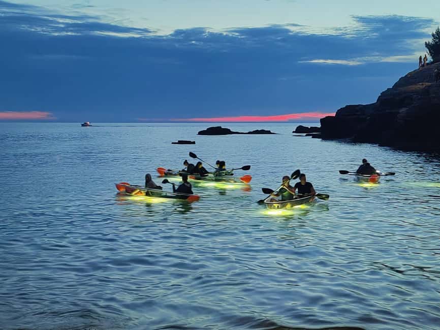 Pula: Cave Sunset/Night Tour in Transparent Kayak - Starting at Valovine Bay near Stoja