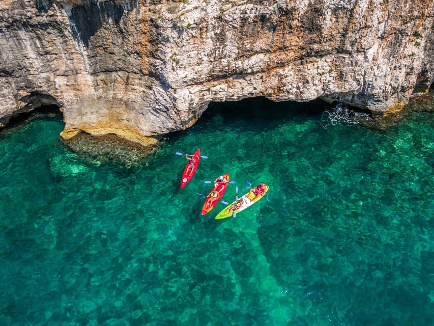Pula: Kayak Adventure with Cave & Island Snorkeling - Starting at Beach Bar Kanalić in Vinkuran