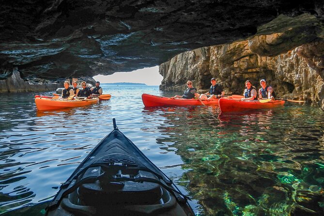 Pula Kayak, Cliffs & Snorkeling Adventure - Paddling beside Pula’s cliffs