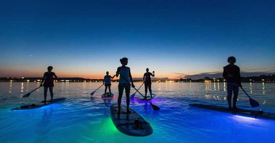 Pula: Night LED Stand-Up Paddle Board Tour - The first 10 minutes: learning the basic SUP skills
