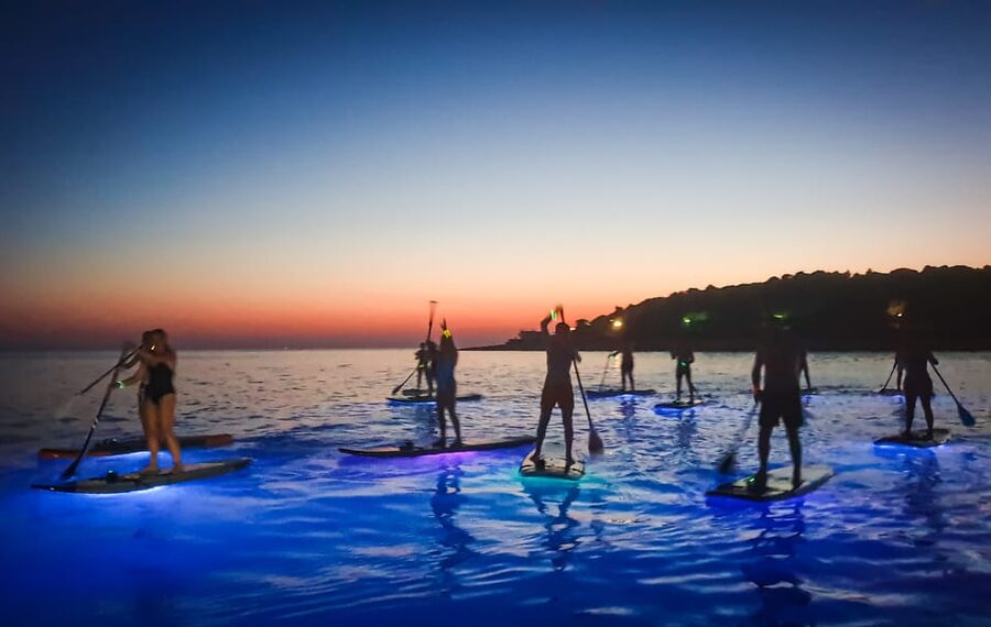 Pula: Night LED Stand-Up Paddle Board Tour - GoPro photos, video, and the gear included