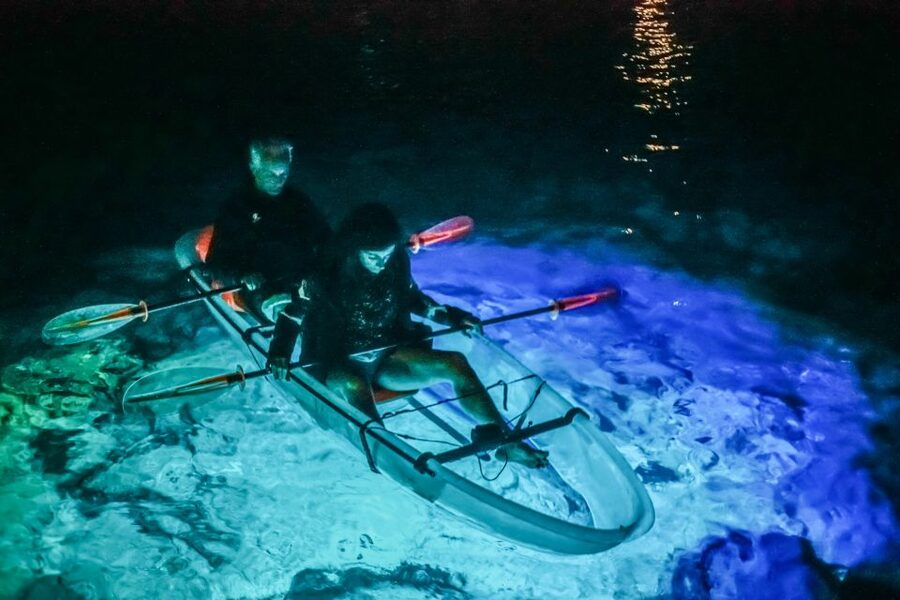 Pula: Night-Time Sea Kayaking Tour in Transparent Kayak - The first hour: Verudela coastline at sunset
