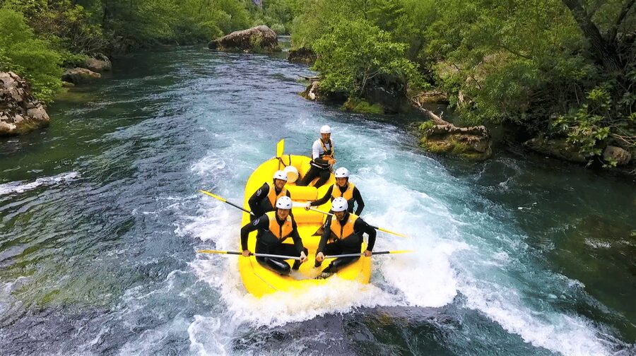 Rafting on the Cetina river - Getting fitted out and learning the basics