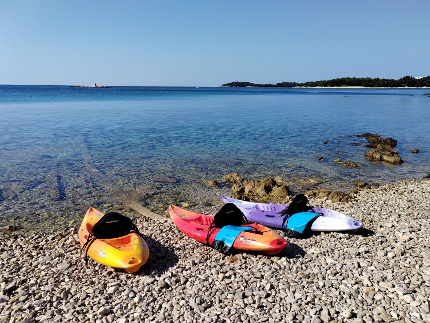 Rovinj: Golden Cape Desert Islands Kayak & Snorkeling Tour - Island stops, snorkeling, and time to choose your own pace