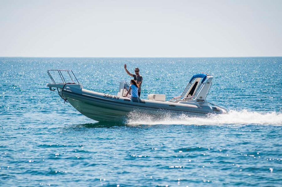 Rovinj: Red Island and Pirate Cave speedboat tour - Seeing Rovinj from the water
