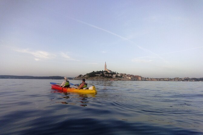 Rovinj Sunset kayaking tour - St. Catherine Island and the golden cliffs