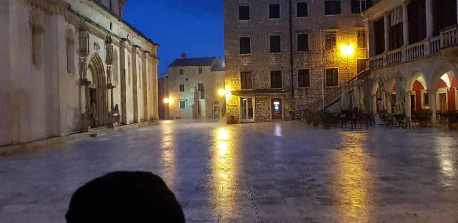 Sibenik: Guided Evening Walking Tour - Croatian National Theater and an early electric light