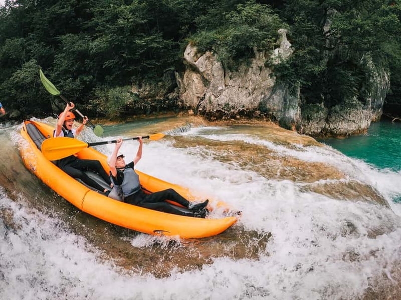 Slunj: River and Waterfalls Kayaking on Mrežnica river - Milkovića slap and the choice of two jumps