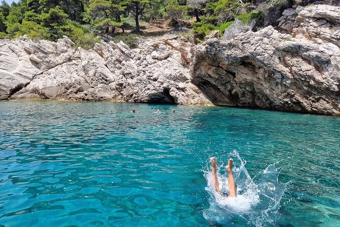 Speed Boat Tour to Elaphiti Caves and Sandy Beach from Dubrovnik - Entering the Three Connected Caves