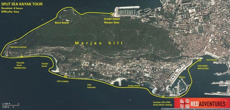 Split 4-Hour Guided Sea Kayak Tour - Villa Dalmatia and the Sustipan Cliff