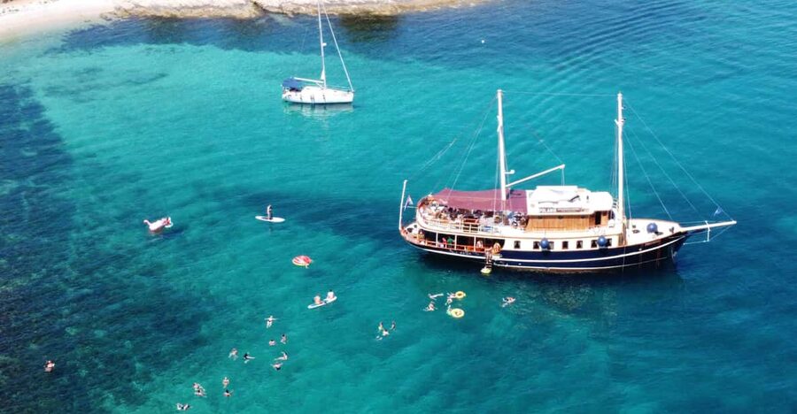 Split: All inclusive Brač & Šolta Island Swimming Cruise - Brač: two hours of clear water and open-deck fun