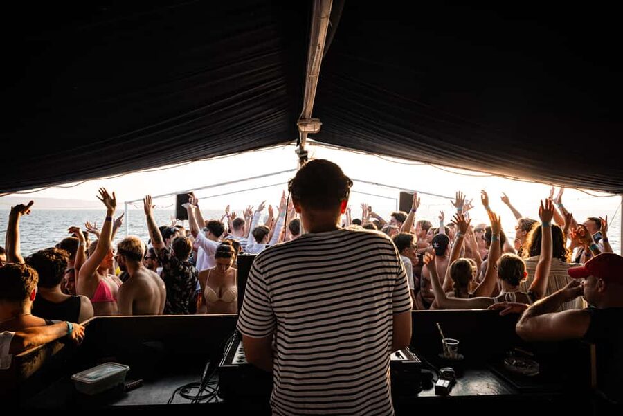 Split: Blue Lagoon Boat Party with DJs, Shots & After Party - Two decks, three hundred people, and a real party setup