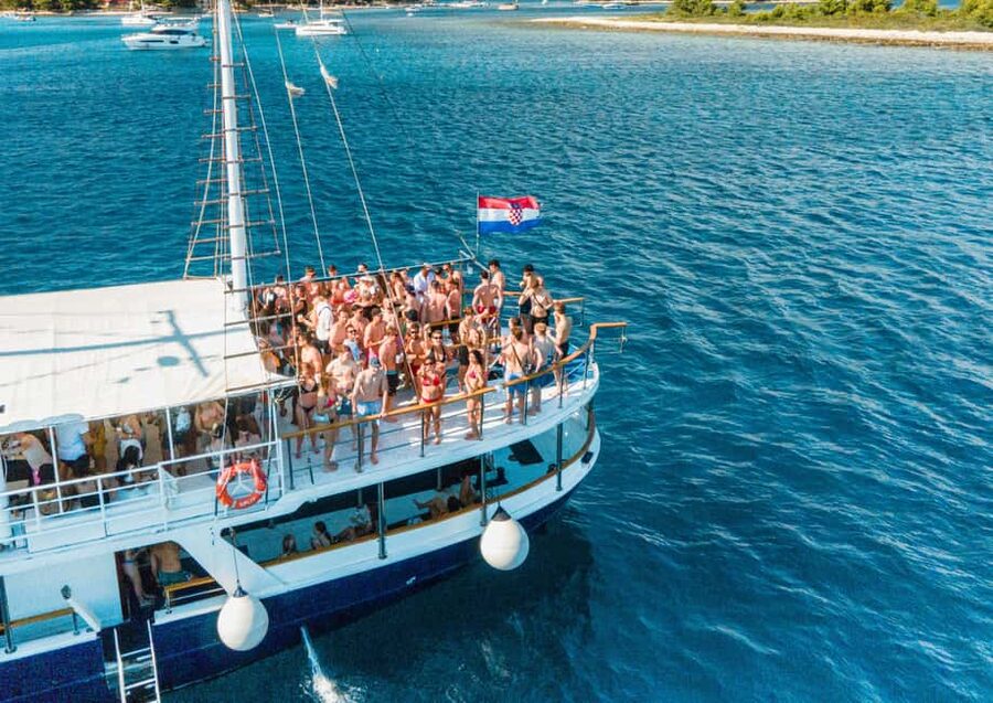 Split: Blue Lagoon Boat Party with Slide, Dj and After Party - Cruising toward the first bay