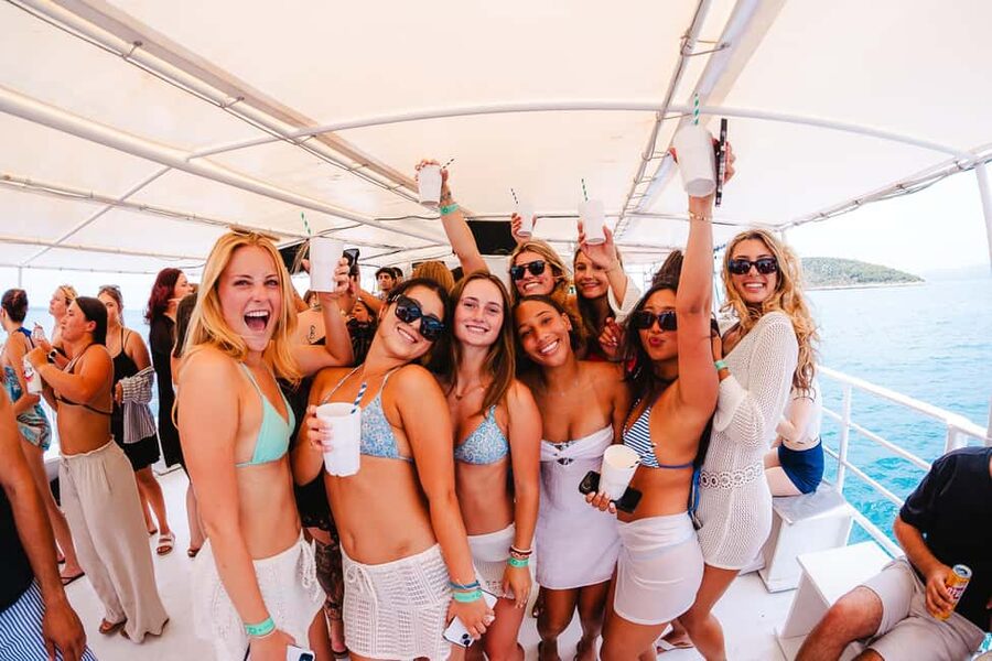 Split: Blue Lagoon Boat Party with Slide, Dj and After Party - One hour at the Blue Lagoon