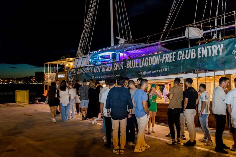 Split: Boat Crawl with Nightclub Access, Shots, & Boat Party - Three stops, three different party moods