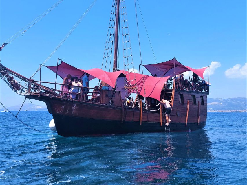 Split: Cruise on Columbo's Pirate Ship "Santa Maria" - A swim and snorkel stop near shore