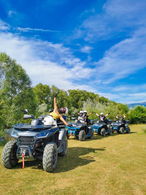 Split: Dalmatian Quad Tour with River Swimming & Picnic - Rocky tracks, open fields, and mountain views