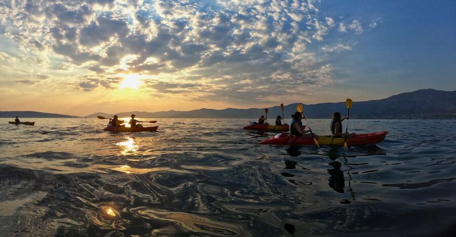 Split: Guided Sunset Sea Kayaking & Snorkeling Tour - Paddling around the Marjan peninsula