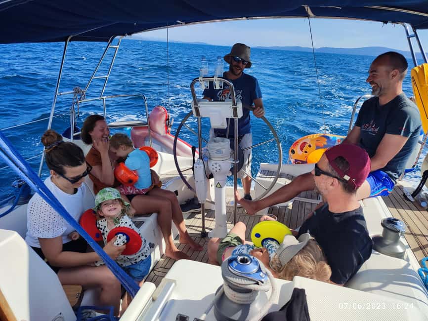 Split: Half Day Sailing Tour with Swim Stop, Snacks and Wine - Sailing toward Brač or a quieter cove