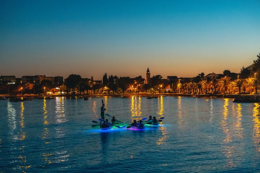 Split: Illuminated Evening Guided Kayaking Tour - Into the Žrnovnica River as the lights appear