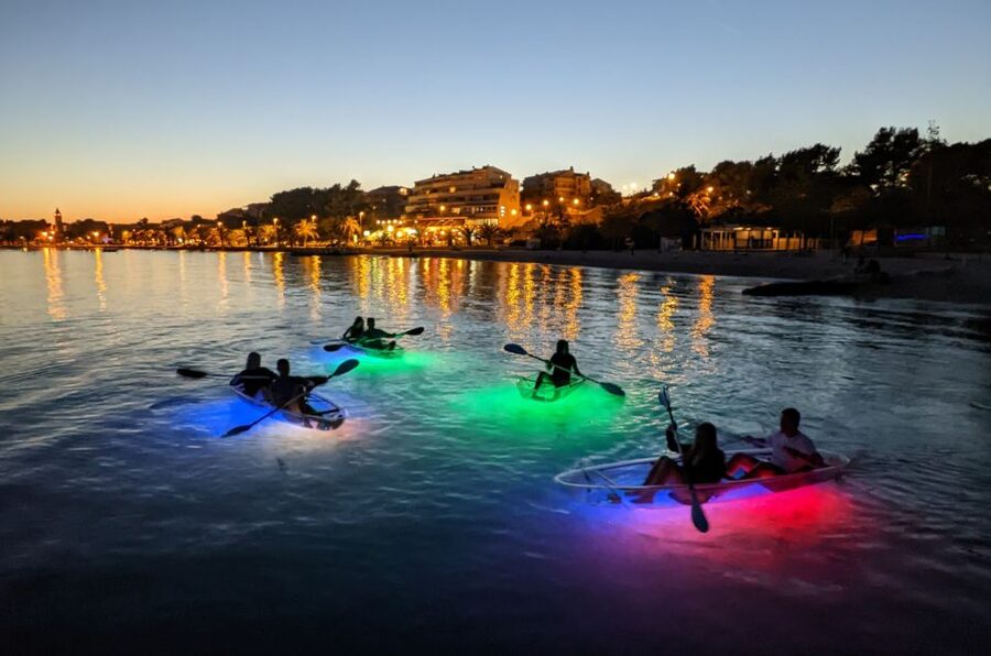 Split: Illuminated Evening Guided Kayaking Tour - Back to the sea and around Stobreč Bay
