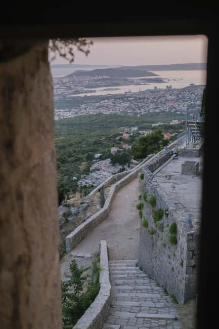 Split: Klis Sunset Sightseeing Bus Tour - The view over Split, islands, and mountains