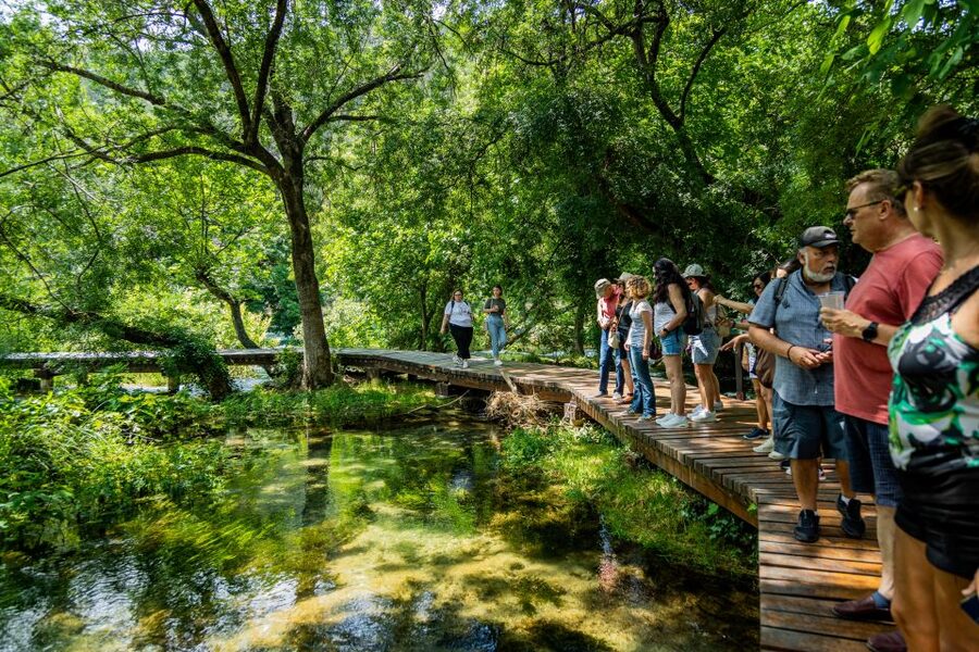 Split: Krka National Park Day Trip with Boat Ride & Swimming - Walking Krka’s waterfall trails