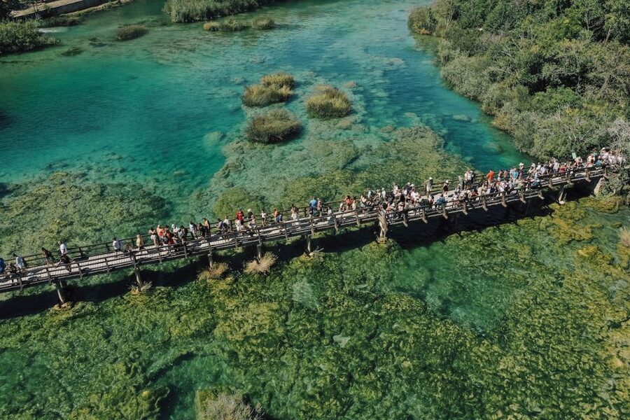 Split: Krka Waterfalls Tour, Boat Cruise, and Swimming - Two hours in Skradin