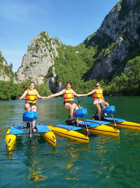 Split/Omiš: Cetina River Water Bike Safari - Pedaling the first 4 kilometers