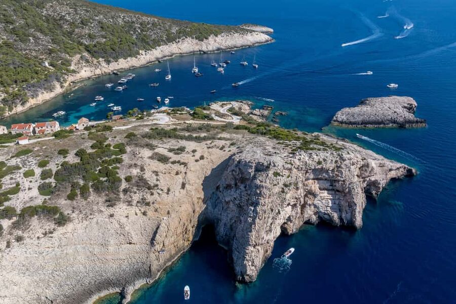 Split or Trogir: Blue Cave, Vis, and Hvar Speedboat Day Trip - The Blue Cave on Biševo