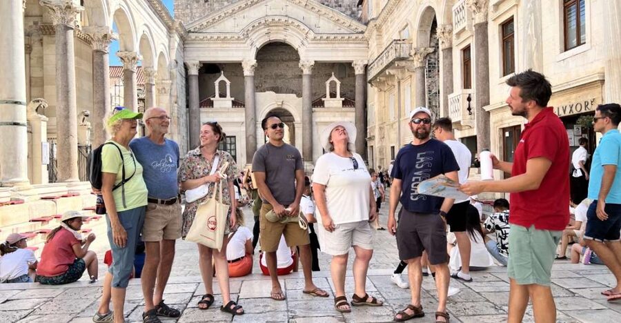 Split: Private Roman History & Market Tour - Peristil and the stories in the stone