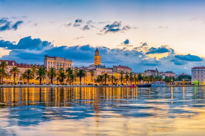 Split Riviera Panoramic Sunset Cruise with Summer Vibes on Boat - Diocletian’s Palace from the harbor