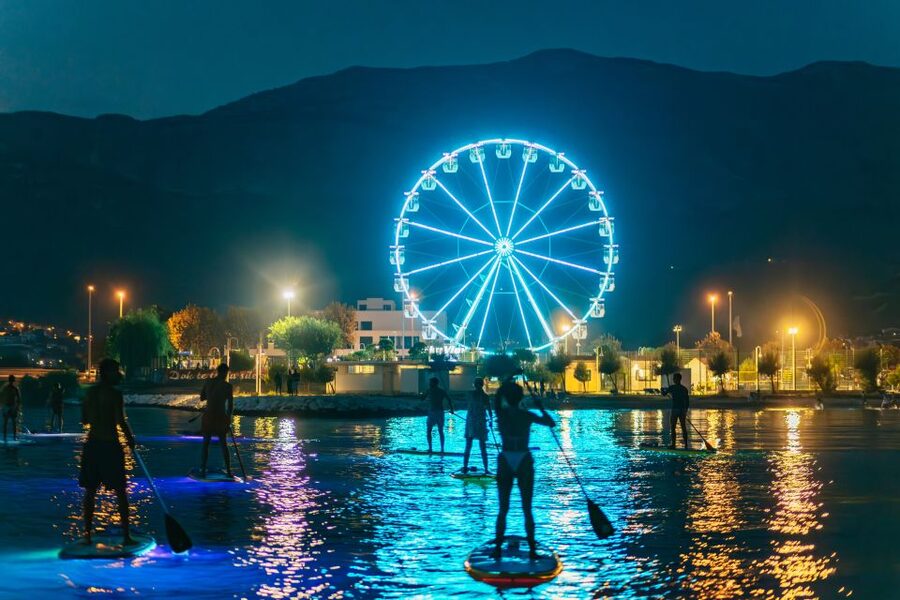 Split: Stand Up Paddleboard Night Glow Tour - Sea cliffs, stone houses, and the quiet river