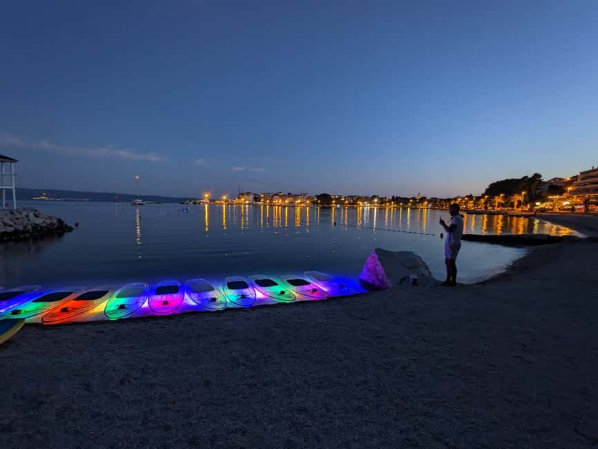 Split: Transparent SUP night Glow tour - A short lesson before the water