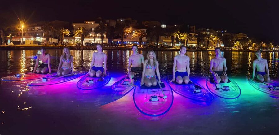 Split: Transparent SUP night Glow tour - Photos without risking your phone