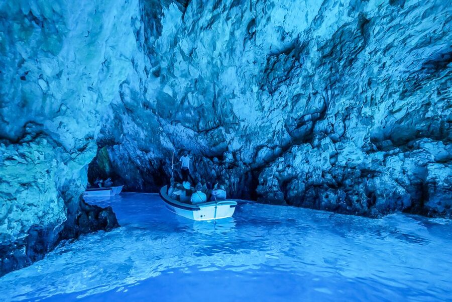 Split/Trogir: Blue Cave, Mamma Mia, Hvar and 5 Island Tour - The Pakleni Islands on the way to Hvar