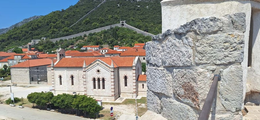 Ston: Private White Gold Tour With a Wall Climb - Climbing the wall above Ston